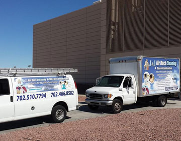 J & J Air Duct Cleaning Trucks